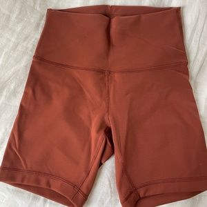 Womens Coral/Red Lululemon Align Short, Size 6